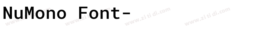 NuMono Font字体转换